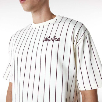 New Era Pinstripe Oversized T-Shirt ''White''