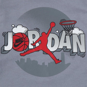 Air Jordan Comic Graphic Hoodie and Pants Kids Set ''Grey''