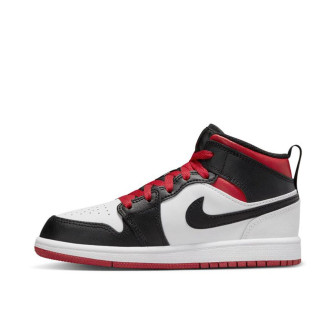 Air Jordan 1 Mid Kids Shoes ''Gym Red/Black Toe'' (PS)