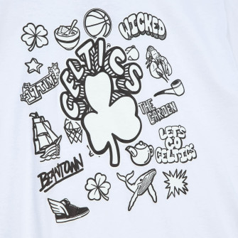 M&N NBA Boston Celtics Doodle T-Shirt ''White''