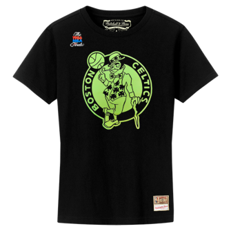M&N NBA Boston Celtics Neon Logo T-Shirt ''Black''