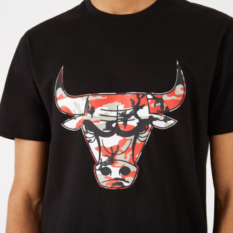 New Era Camo Logo Chicago Bulls T-Shirt ''Black''