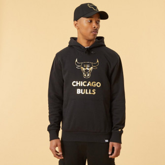 New Era NBA Chicago Bulls Metallic Logo Hoodie ''Black/Gold''