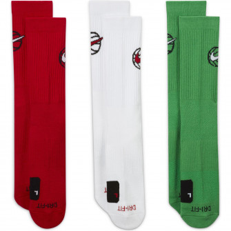 Nike Everyday Crew Basketball Socks 3-Pack ''Red/White/Green''