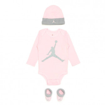 Air Jordan Jumpman Logo Baby Set ''Pink/Grey''