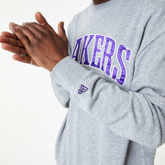 New Era NBA LA Lakers Applique Crew Sweatshirt ''Grey''