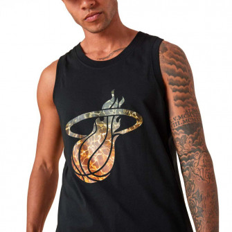 New Era NBA Miami Heat Team Color Water Print Tank Top ''Black''