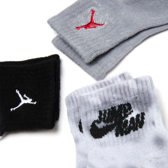 Air Jordan MVP Gripper Ankle Kids Socks 3-Pack ''White/Black/Grey''