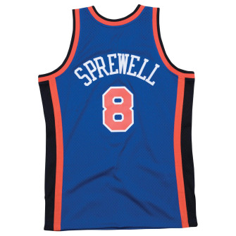 M&N NBA NY Knicks Latrell Sprewell Road 1998-99 Swingman Jersey ''Blue''