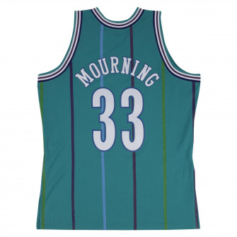 M&N NBA Hardwood Classics Alonzo Mourning Charlotte Hornets Jersey