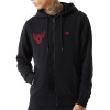 New Era NBA Chain Stitch Chicago Bulls Zip-Up Hoodie ''Black''