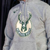 Nike NBA Milwaukee Bucks Logo Hoodie ''Grey Heather''