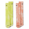 Nike Everyday Plus Tie-Dye Crew Socks ''Green/Pink''