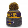 New Era LA Lakers NBA On Court Collection Pom Knit Hat