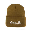 M&N Pinscript Cuff Knit Beanie Hat ''Olive''