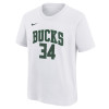 Nike City Edition Giannis Antetokounmpo Milwaukee Bucks Kids T-Shirt ''Black''